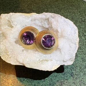 Vintage Swank cut glass cufflinks